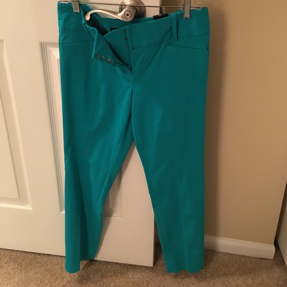Turquoise Cropped pants