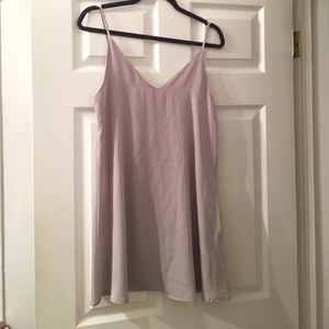 Sateen double V slip dress in size small