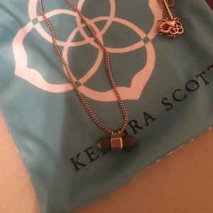 Kendra Scott Pyrite rose gold necklace