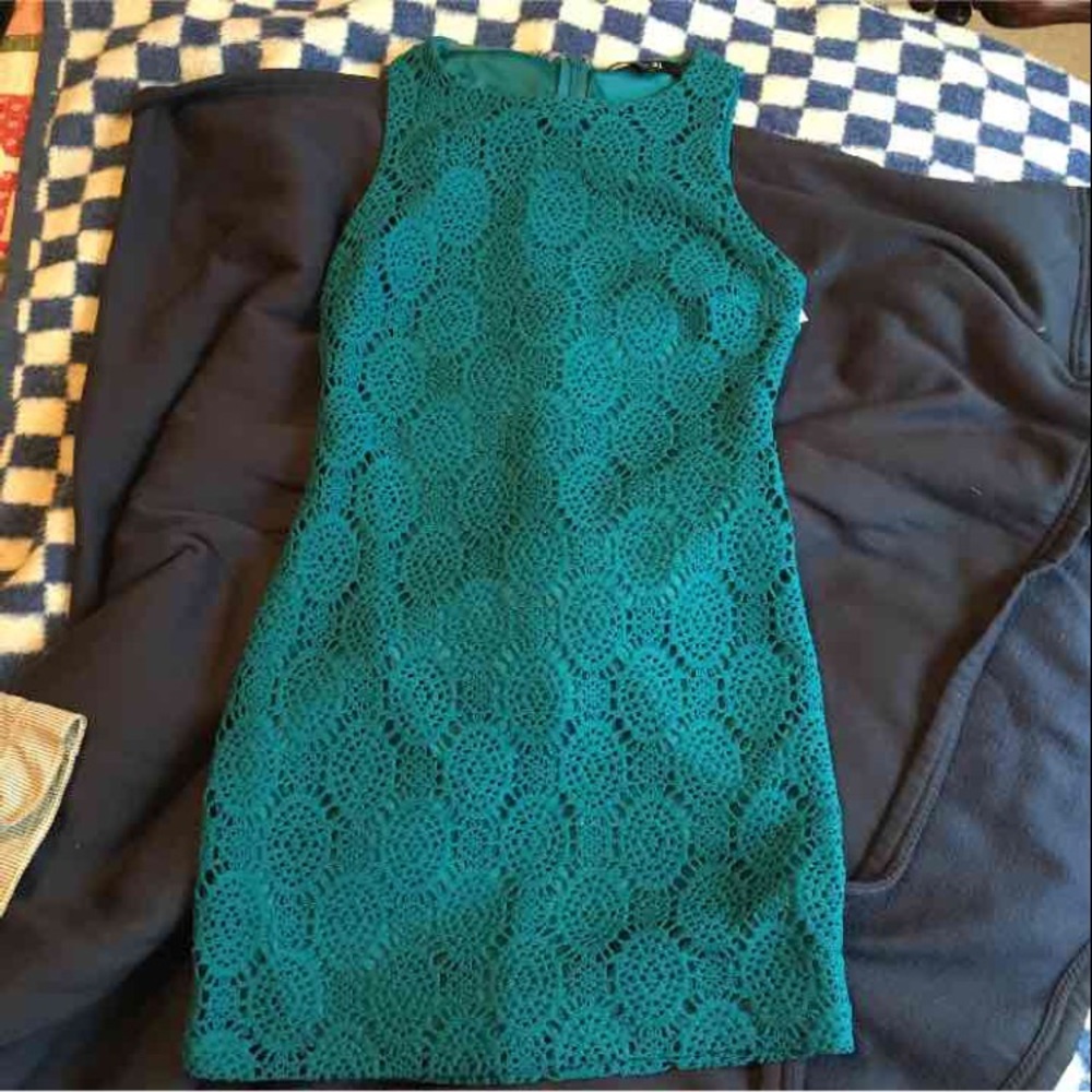 Teal Body Con Dress