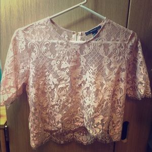 Detailed lace crop top