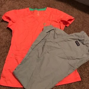 Ned couture scrub top & Cherokee scrub pants