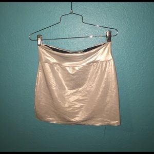 American Apparel silver mini skirt