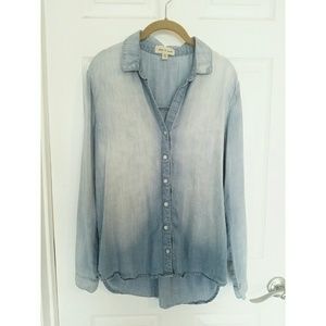 Cloth & Stone Denim High Low Top