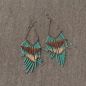 Aztec beaded earrings