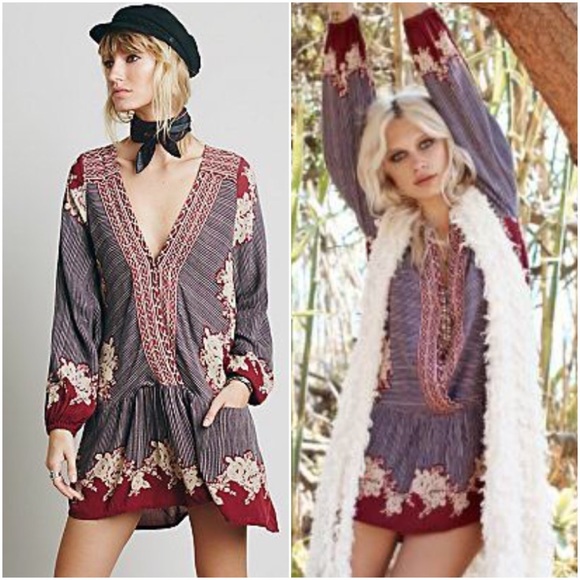 Free People Dresses & Skirts - Free People Border Print Tunic/Mini Dress