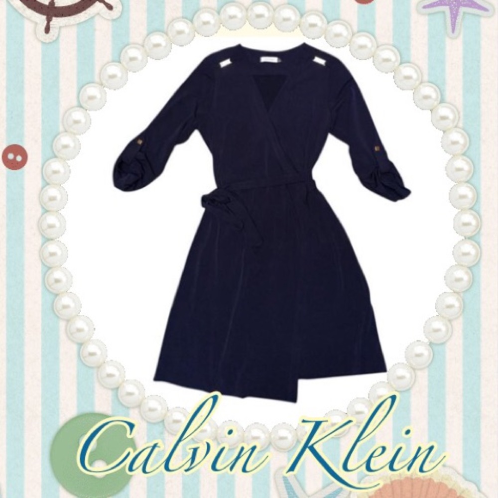 👗Calvin Klein Navy Blue Dress🎀