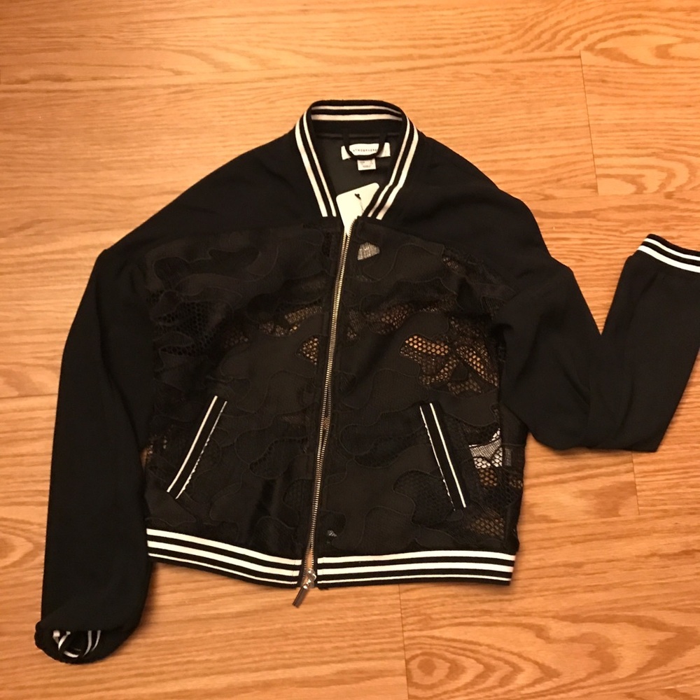Lace bomber jacket