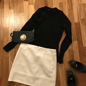 J. Crew white wool skirt