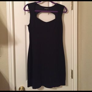 Gorgeous capped sleeved black Express dress