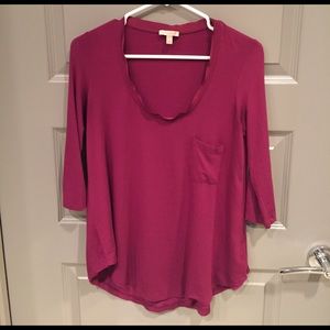 Anthropologie Bordeaux essential tee