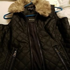 Brand new faux leather vest