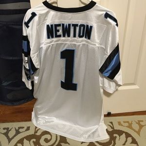 Cam Newton Carolina Panthers white jersey #1