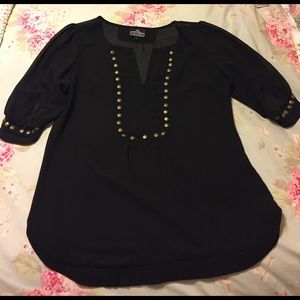 Sheer black top