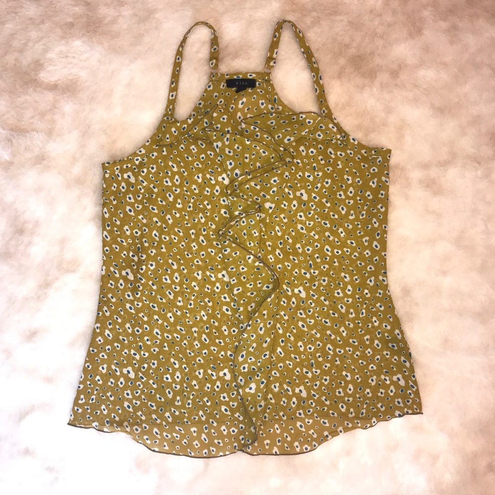 Green pattern Tank Top