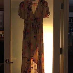 Floral wrap dress