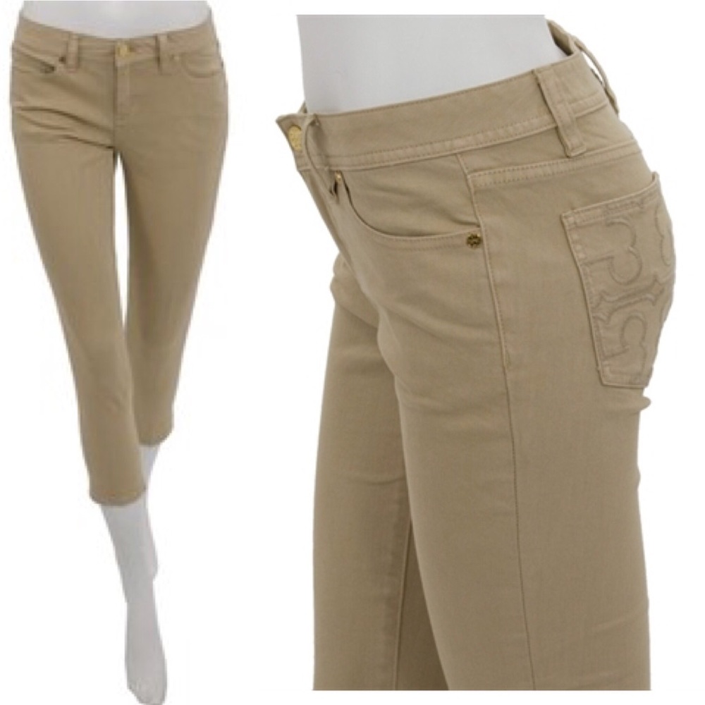 Tory Burch Cropped Stretch Khakis
