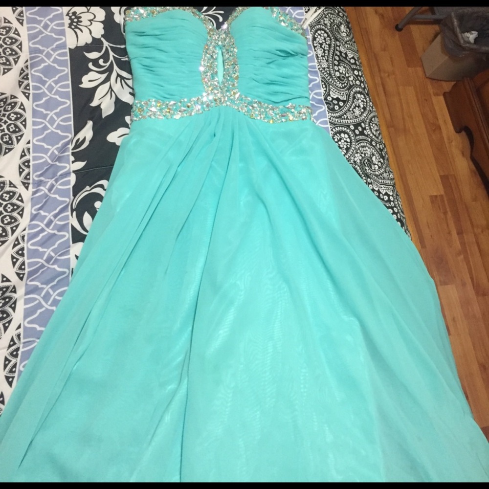 Blue prom dress