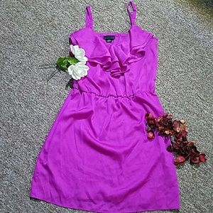Hot pink silky sun dress size small.