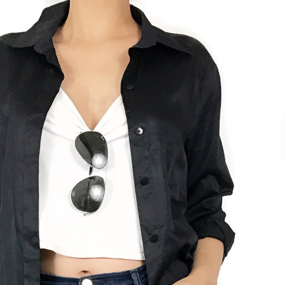 Escada sport black cotton button down - Picture 3 of 4