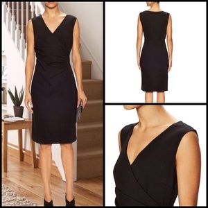 Layne Black Ruched Sheath Dress