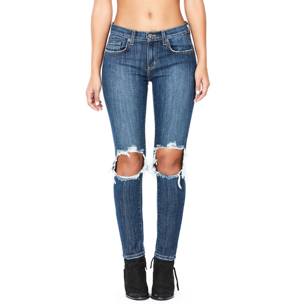 LF carmar mid rise cut out skinny jeans