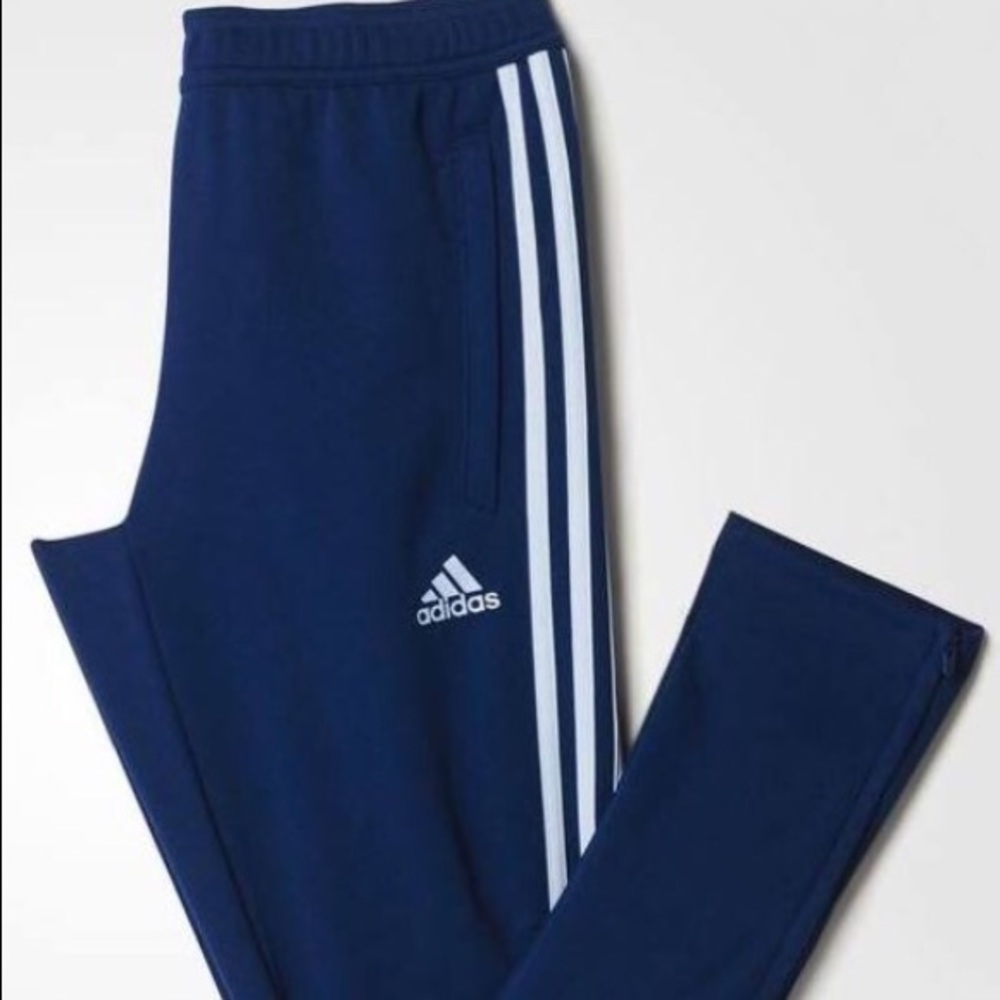 Navy blue adidas soccer pants