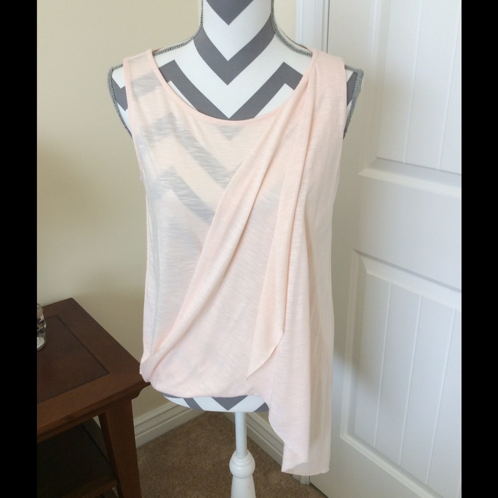White House Black Market blush pink top