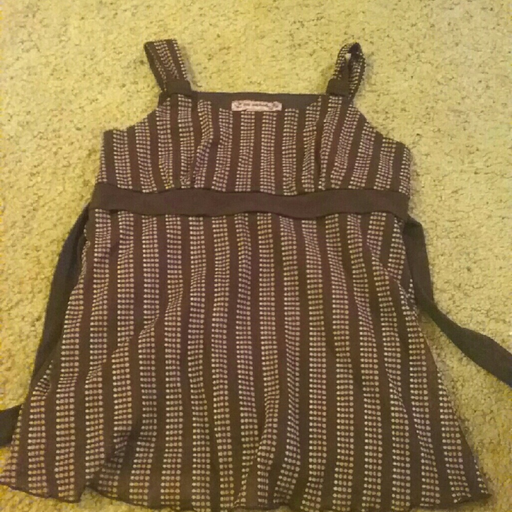 Brown Polka-dot tank top