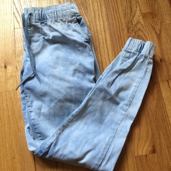 PacSun Pants - Pac Sun Bleached Type Denim Joggers