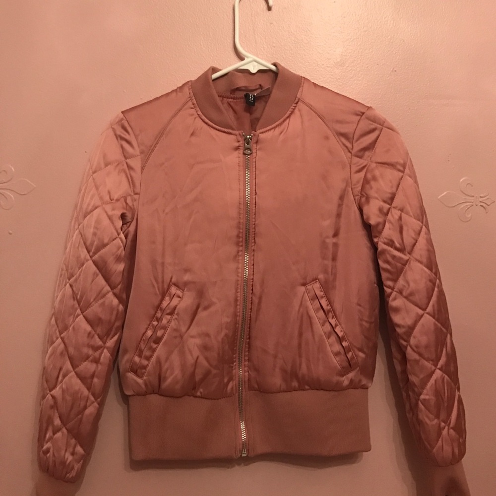 Pink bomber jacket