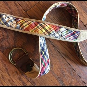 Quilted plaid J. Crew belt