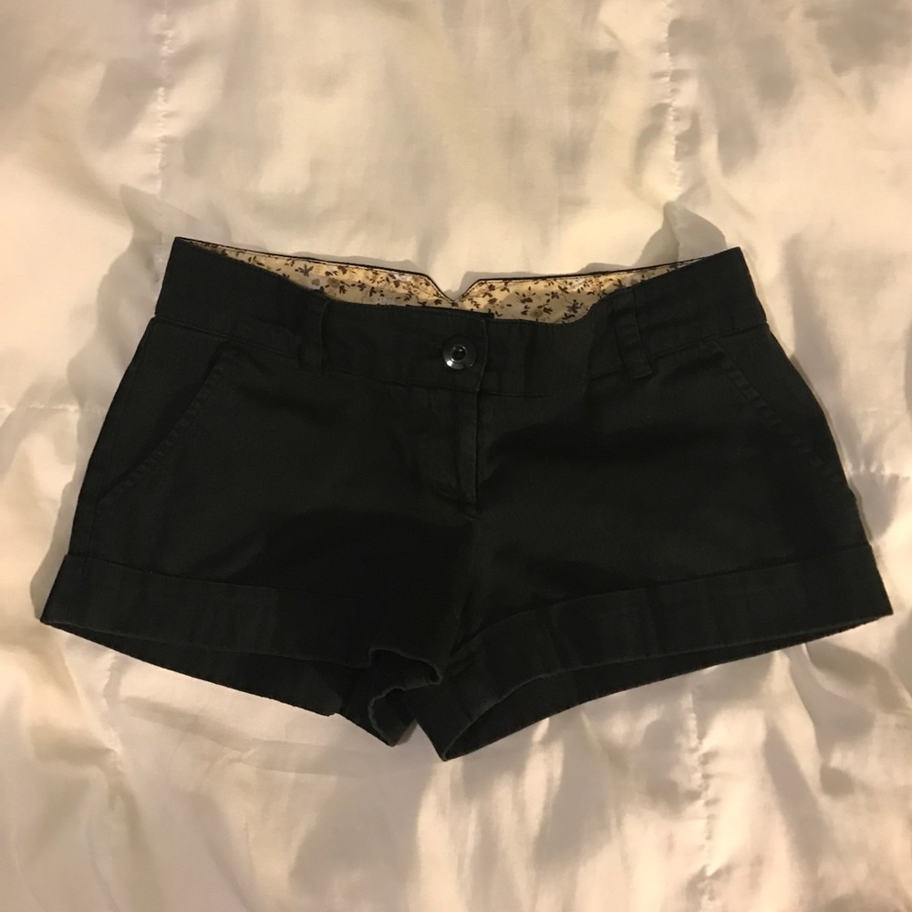 Black denim shorts w