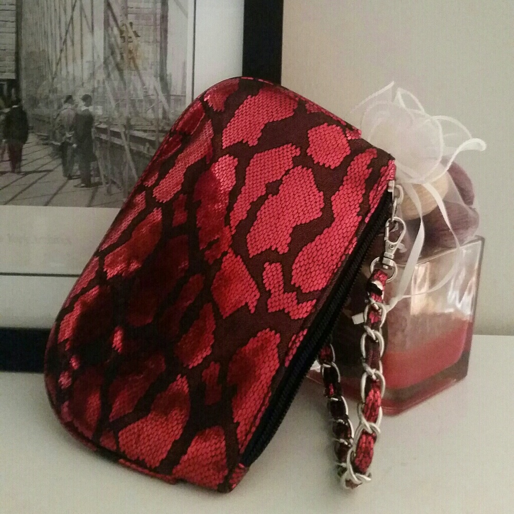 Red Metallic Wristlet