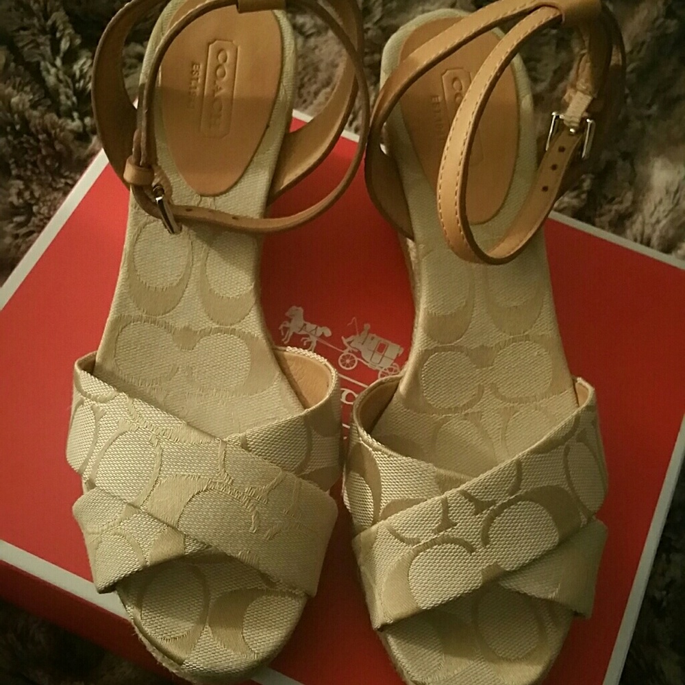 Coach Henley Wedge Sandals