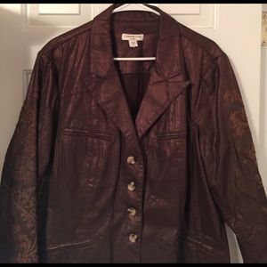 Shaped Brown Denim Jacket