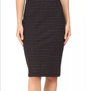 Sanctuary Simone Skirt Size L Green Plaid Ponte