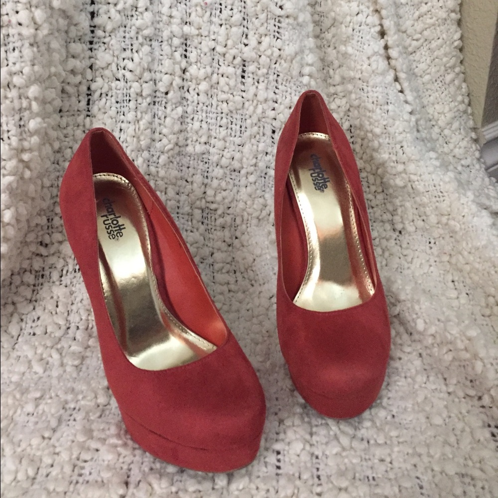 BUNDLE!! Coral & Black heels