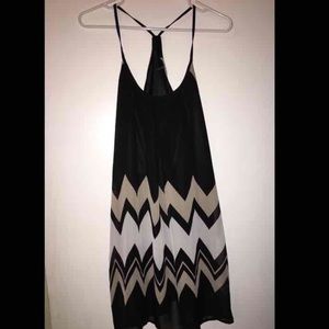 Spaghetti strap cute Chevron print dress!