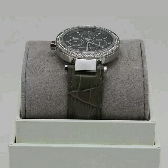 NWT Michael Kors sliver Crystal Grey Ladies watch main image 5