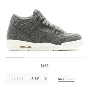 AIR JORDAN RETRO 3(GS) WOOL