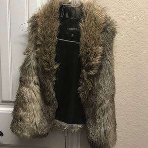 Faux fur vest