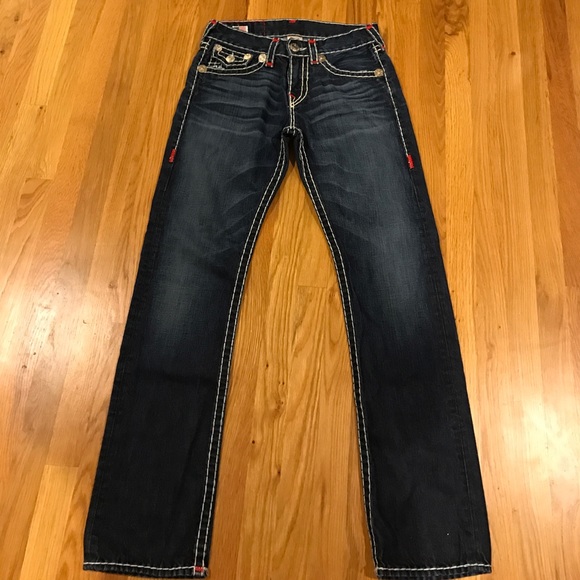 true religion ricky super t red stitch