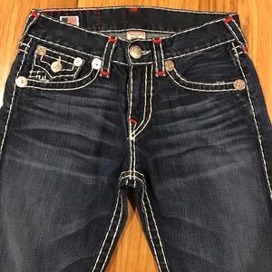 true religion ricky super t red stitch