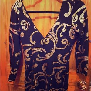 Black and Gold designed dress