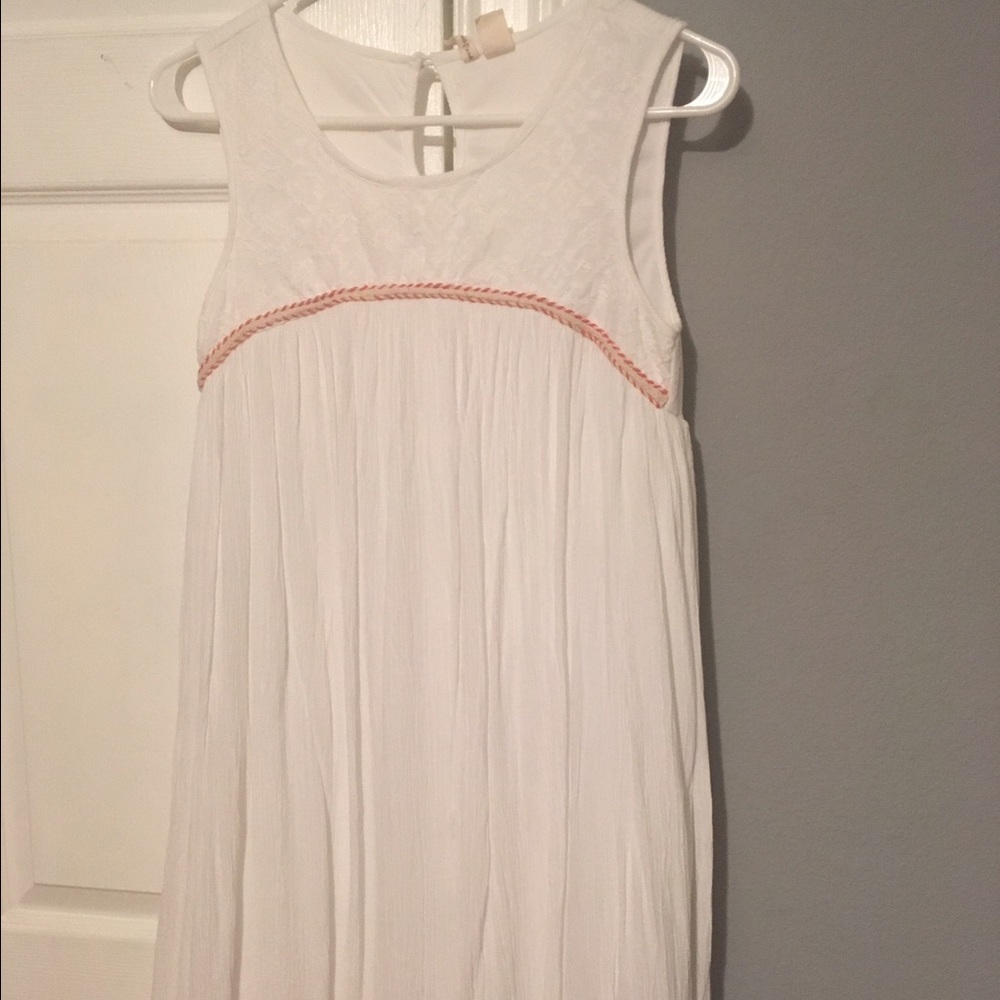 White knee length dress