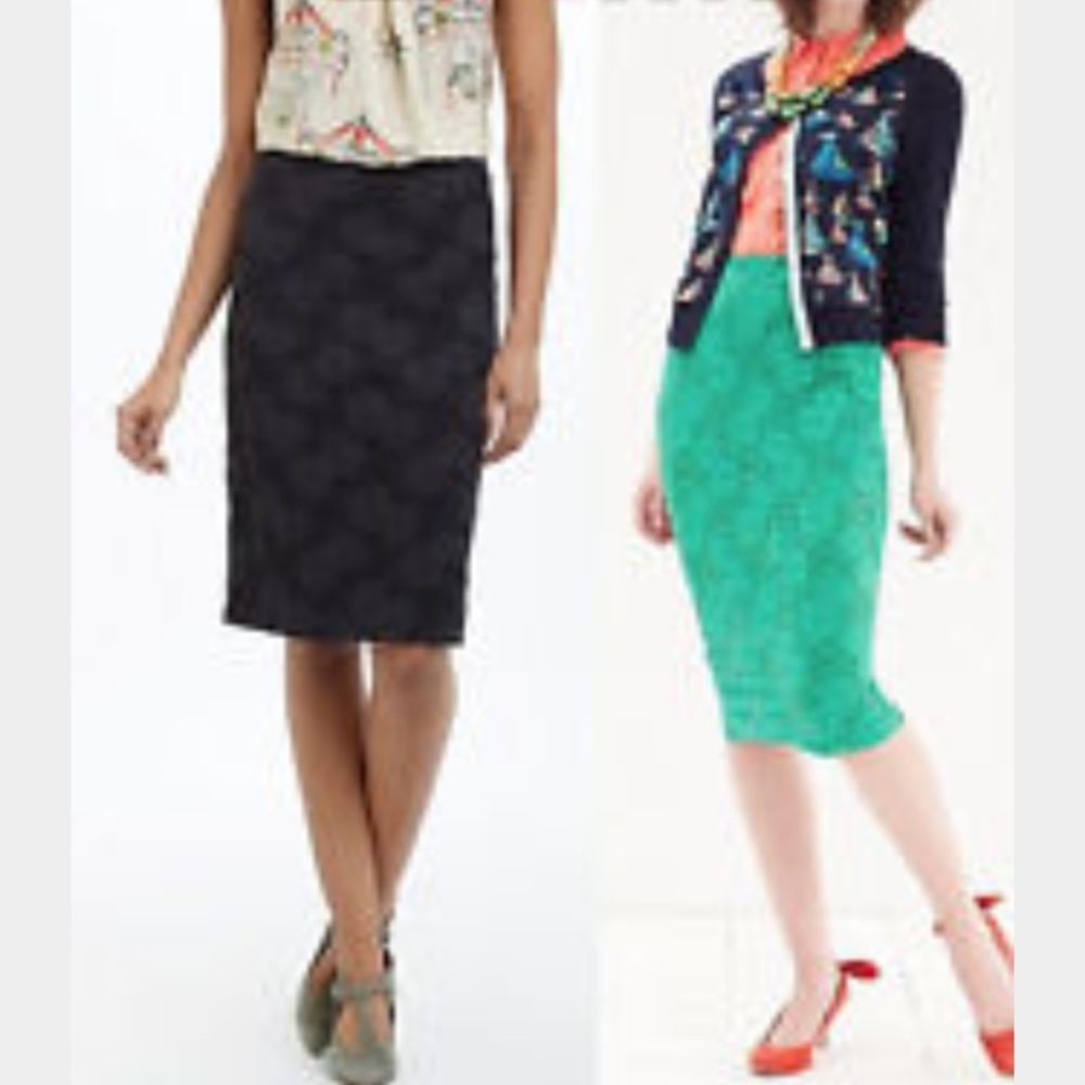 Anthropologie Maeve alva lace pencil skirt Large
