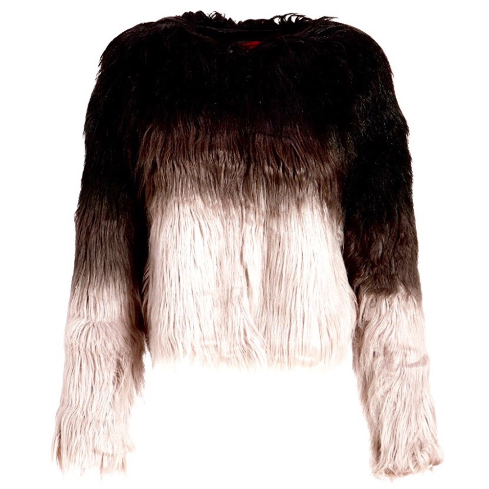 Faux fur fleece jacket