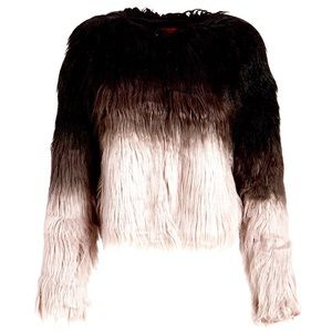 Faux fur fleece jacket