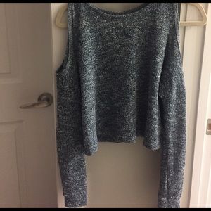 Cold shoulder sweater